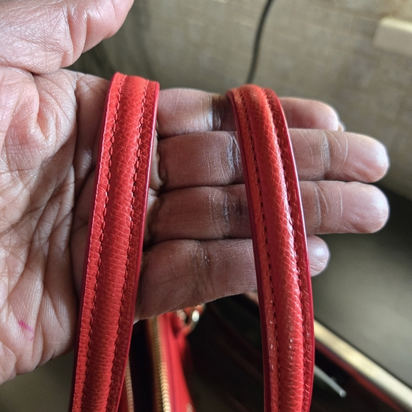 Coach Red Leather Women's Bag - Picture 8 of 15